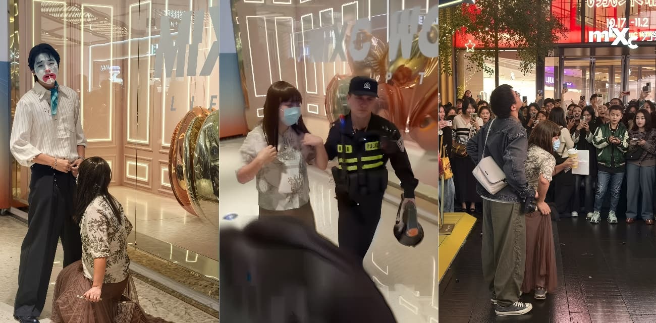 杭州湖滨银泰in77 万圣节恶趣味Cos南京红姐 当众表演不雅行为 被警察迅速铁铐拖走 引起群众沸腾！