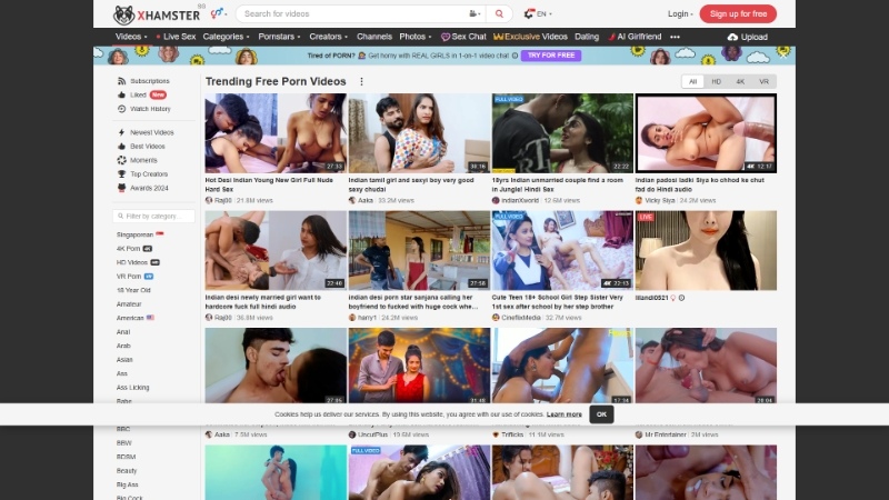 2025年全球最大色情网站排行榜Top3 xHamster.com